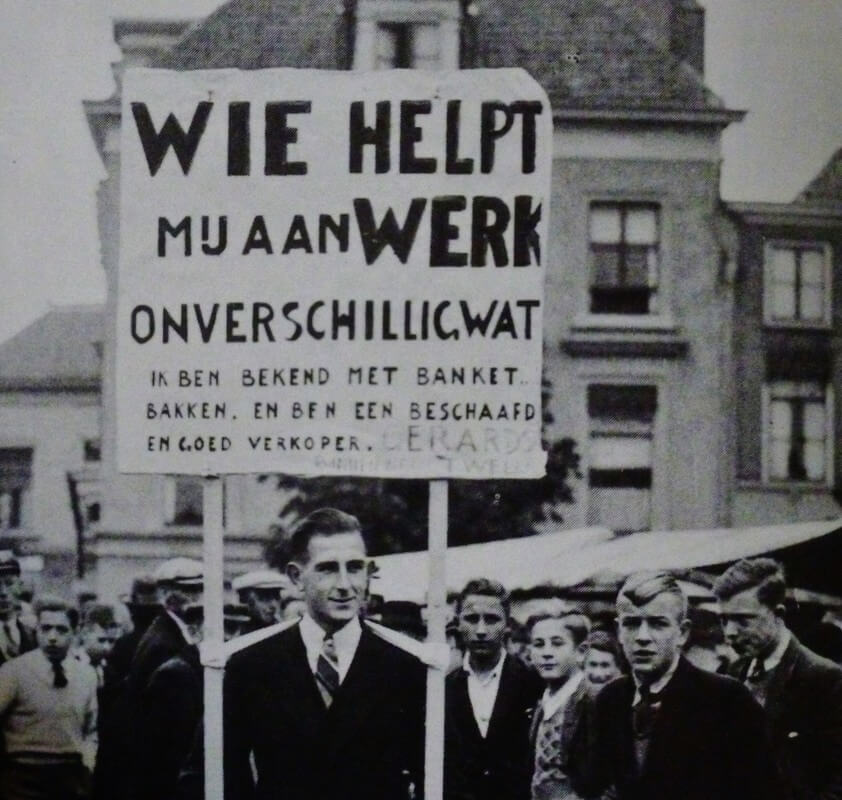 Het beeld van de recessie voor de oorlog: werkloosheid. Foto: archief