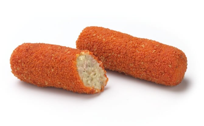 Een kalfsvleeskroket van Kwekkeboom. Foto: website Kwekkeboom