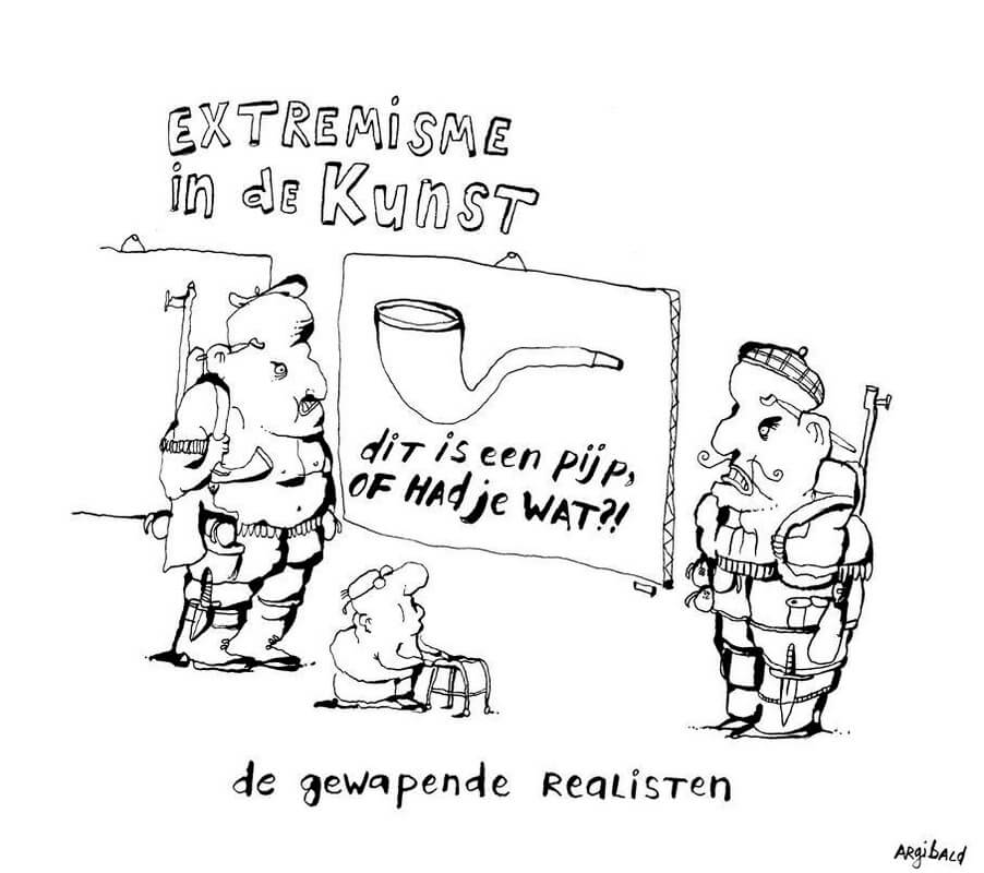 Een tekening van Argibald die ook deelneemt aan de Kunststripbeurs.