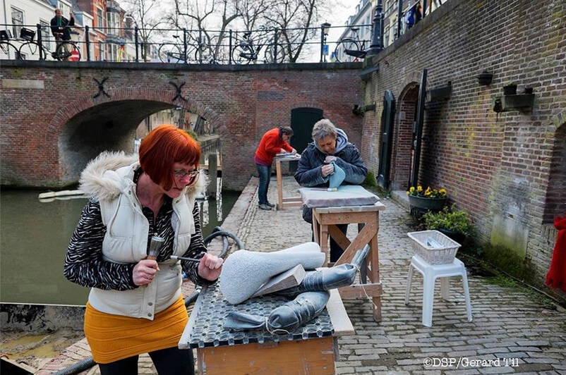 Het Hak Collectief Gisela aan het werk. Foto Gerard Til