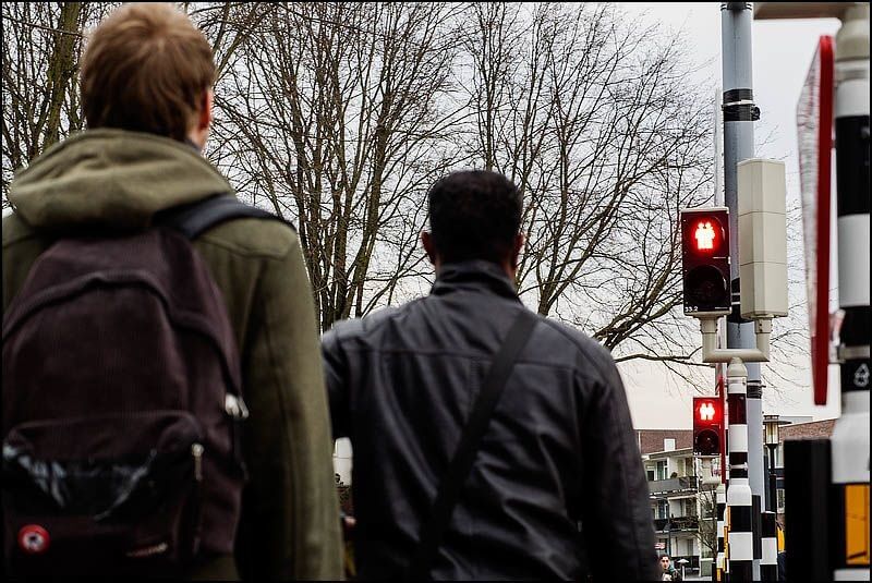 De verkeerslichten in de praktijk. Foto: Bas de Meijer