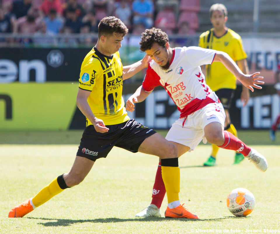 Ayoub in een van zijn laatste wedstrijden voor FC Utrecht. Foto: Jeroen Stoops