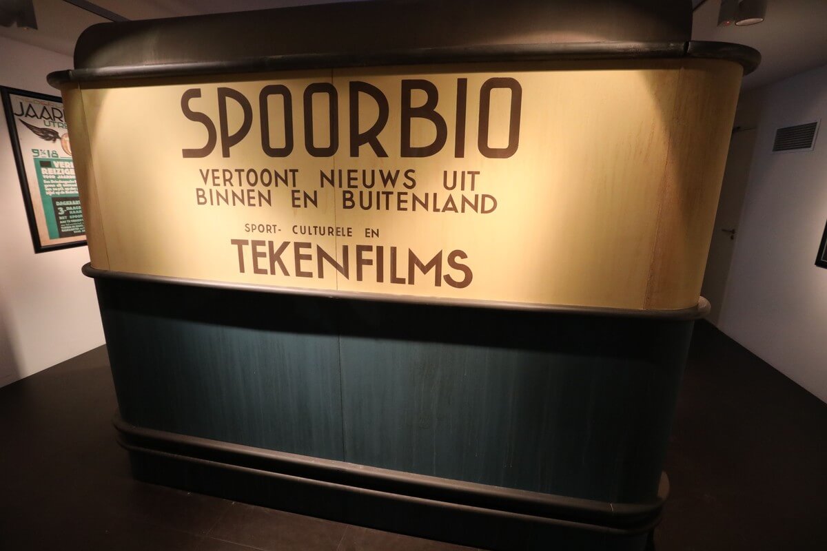 De nagebouwde Spoorbio in de expositie Utrecht Spoorstad. Foto: Ton van den Berg