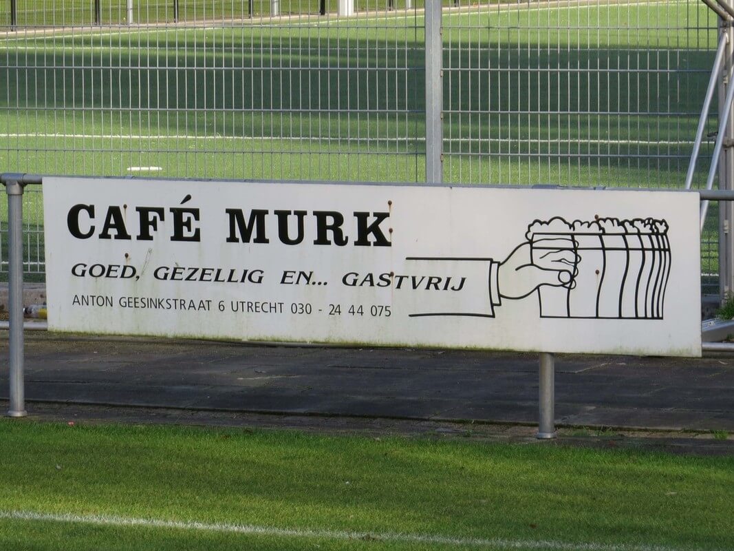 Reclamebord van Murk. Foto: HUA/D. Goosen