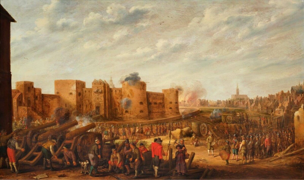 J.C. Droochsloot,.Het beleg van het kasteel Vredenburg te Utrecht in 1577, 1646. Foto: Centraal Museum