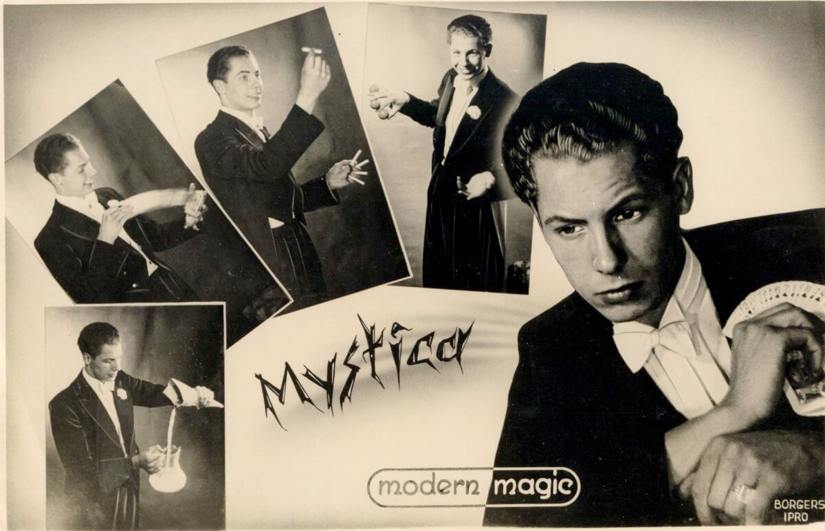 Een flyer van Fred Kaps die in het begin van zijn carriere ook werkte onder de naam Mystica. Foto: collectie Nieuws030