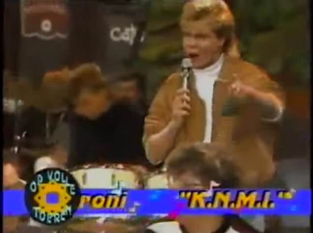 Toni Peroni op de Tros-tv in de jaren tachtig. Fotostill Tros