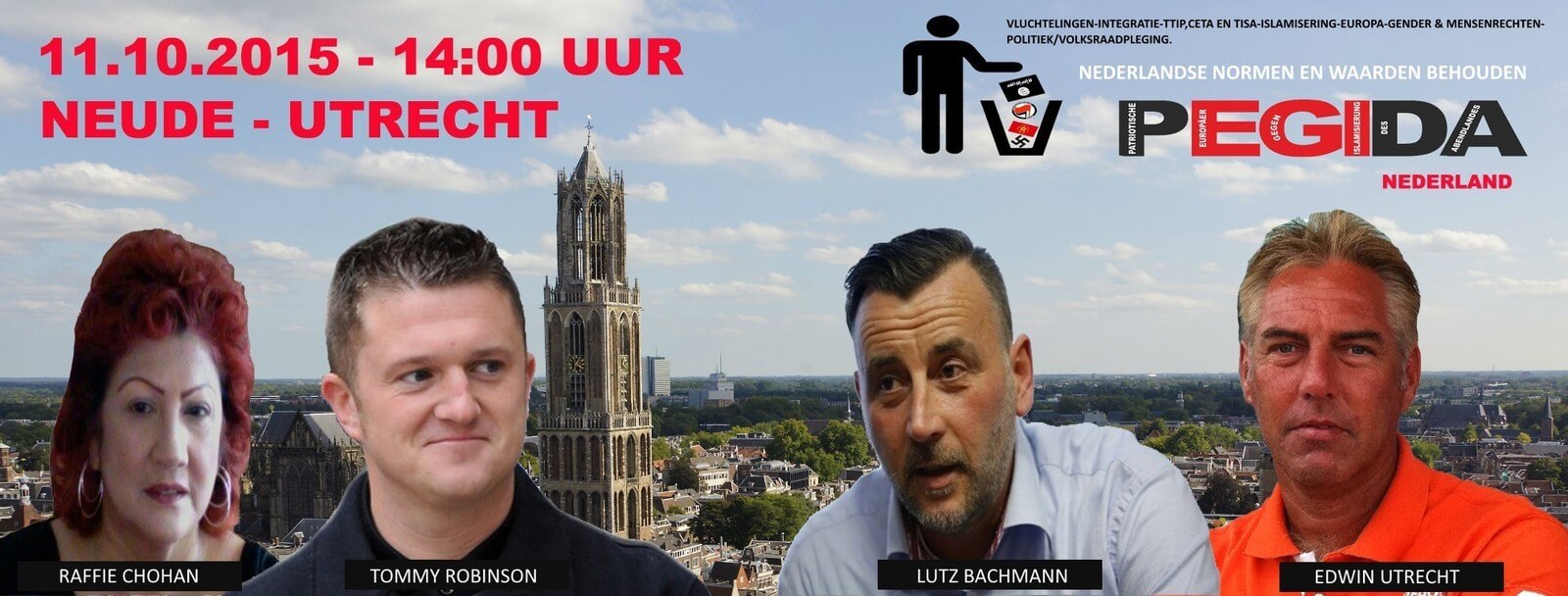 De poster van de Pegida-mars.