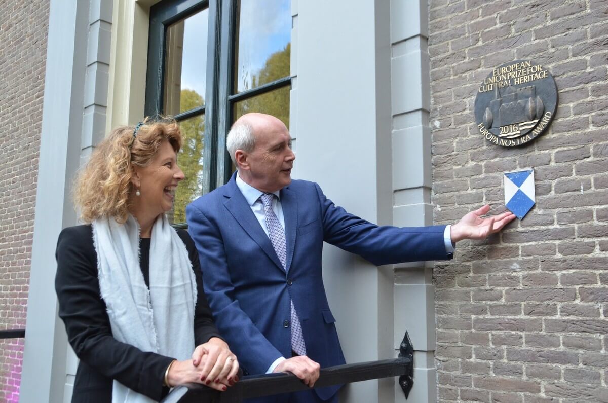 Susan Lammers (Rijksdienst Cultureel Erfgoed) en wethouder Cees Geldof. Foto: Jeroen Wielaert