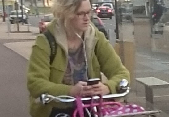 Fietser op het Vredenburg. Foto: Kees van Oosten