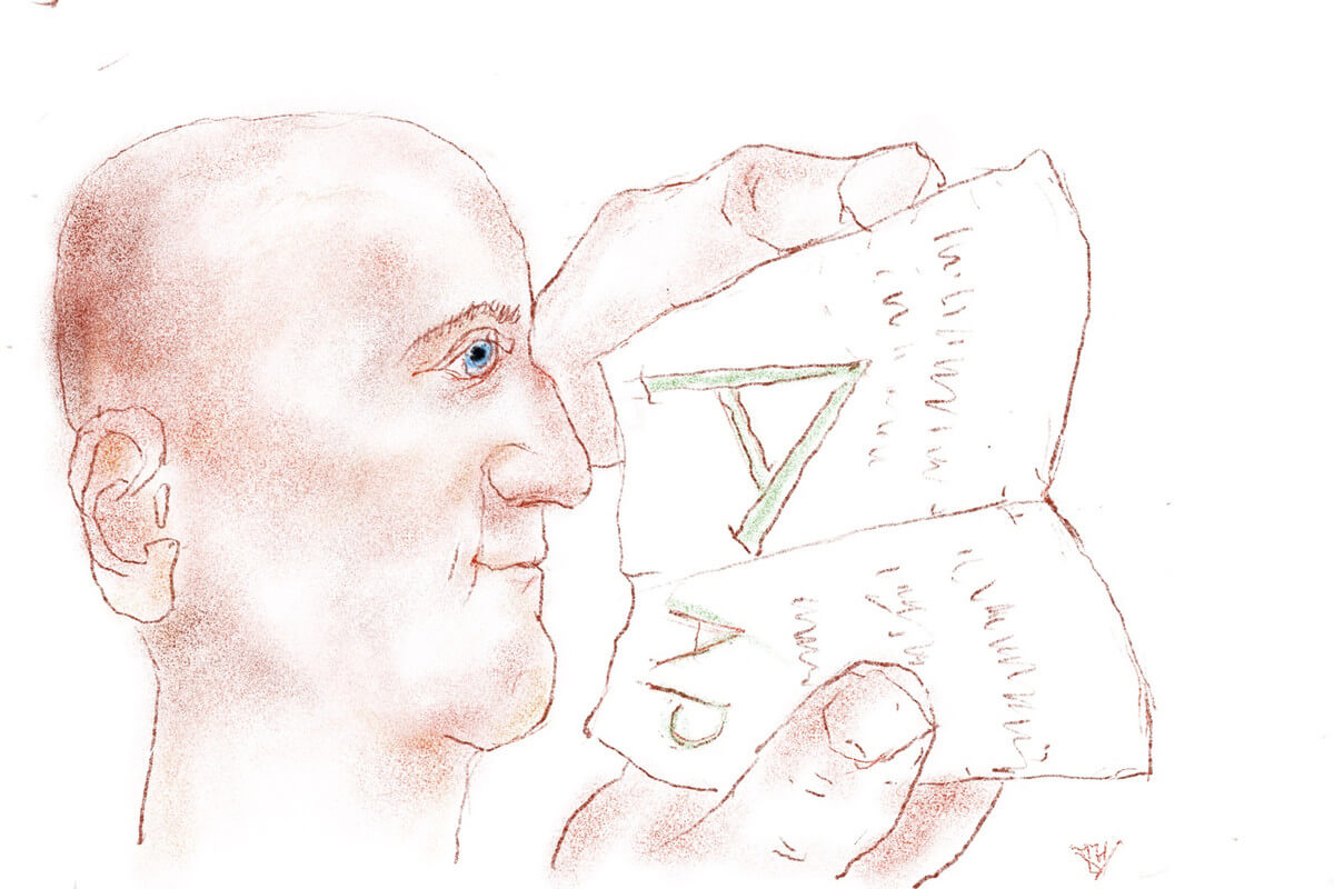 Het begin. Illustratie Theo van de Vathorst