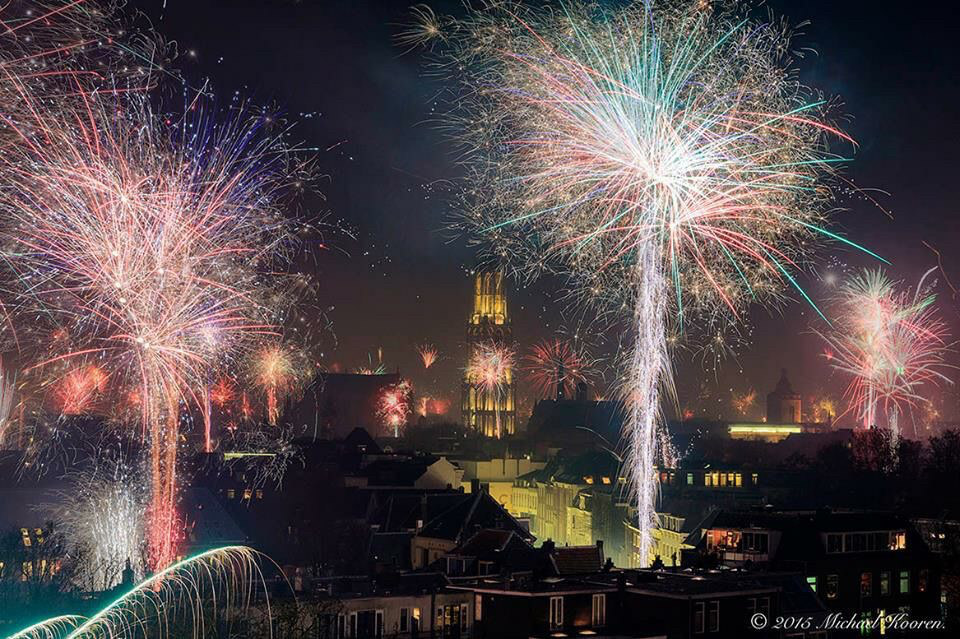 Vuurwerk in Utrecht rond vuurwerk. Foto: Michael Kooren