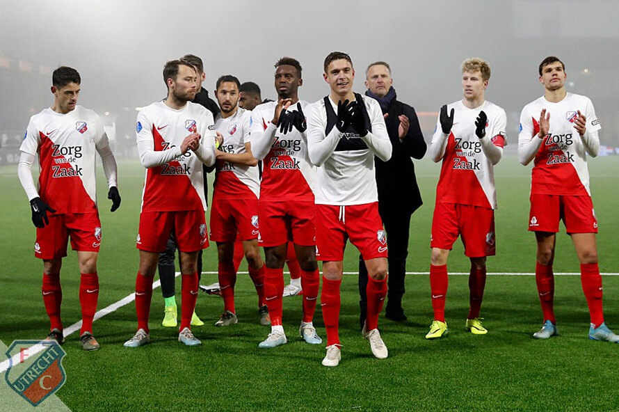 Blijdschap na afloop. Foto: FC Utrecht