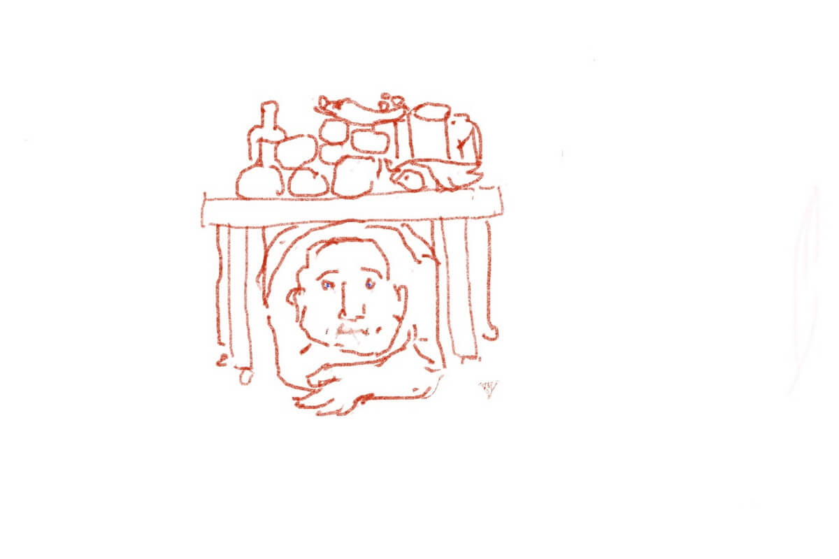 quarantaine. Illustratie Theo van de Vathorst