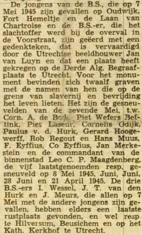Krantenartikel 1947