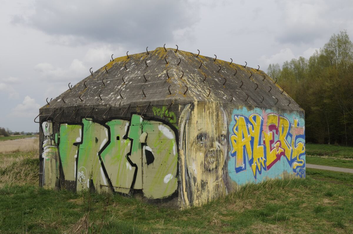 Graffiti op een Utrechtse bunker. Foto: Hendrik Dijk