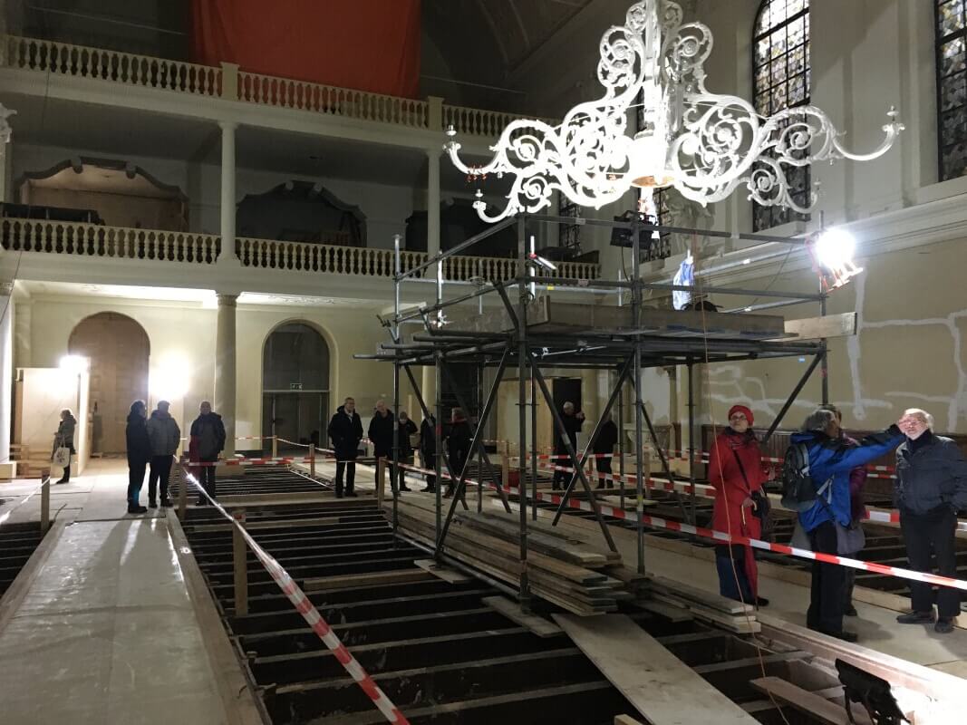 De open kerkvloer van de Augustinuskerk. Foto: Dik Binnendijk