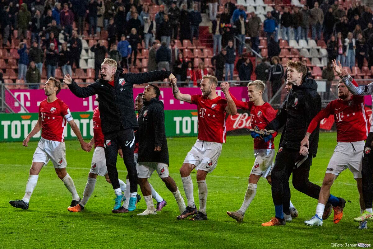 Blijdschap bij de spelers.