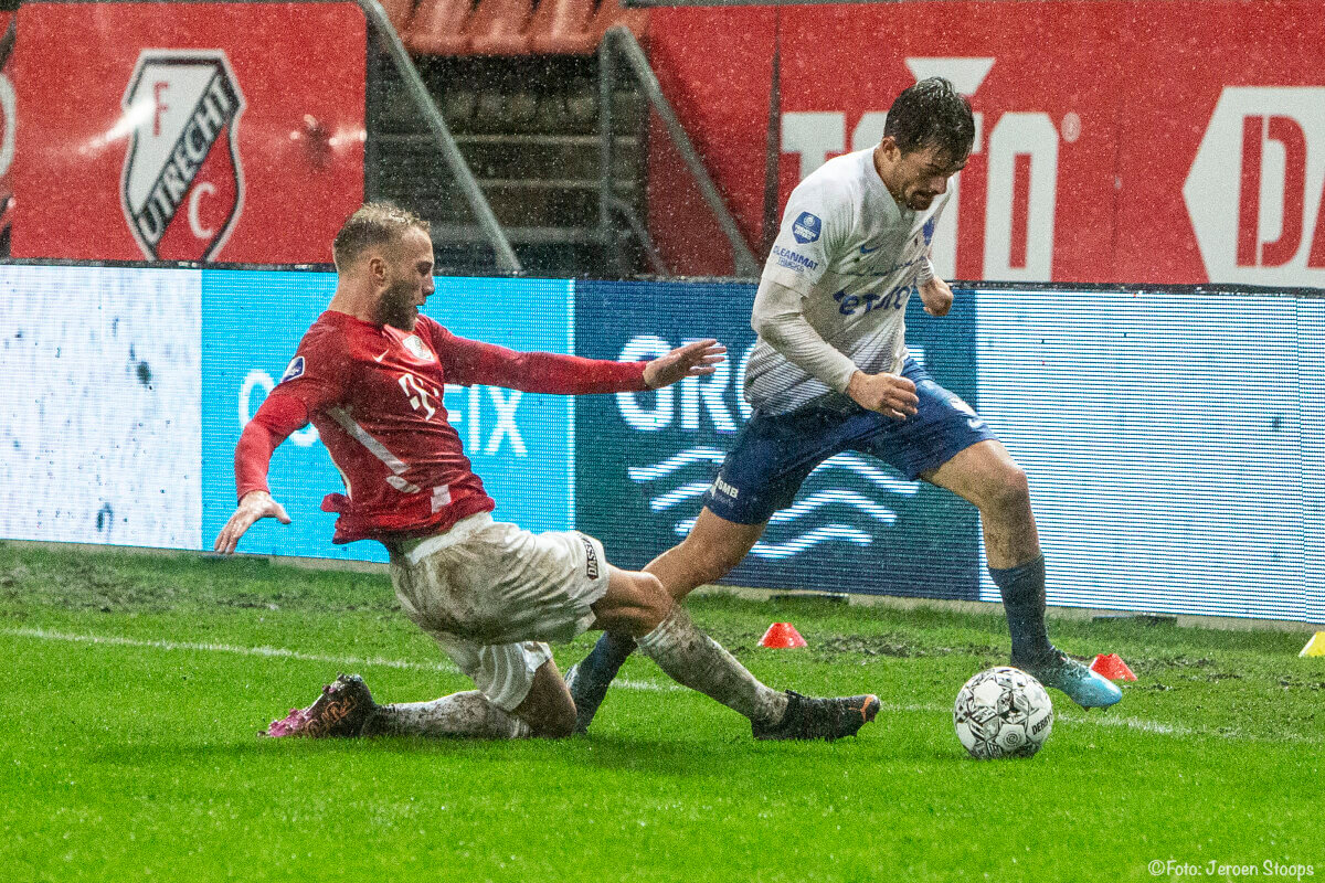 Van de Hoorn in actie. Kort hierna werd hij vervangen door Janssen.