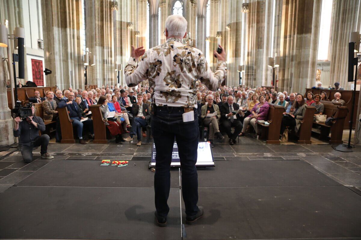 In de Domkerk waren genodigden bijeen voor de presentatie van de opening van Paleis Lofen. Foto: Johan de Boer