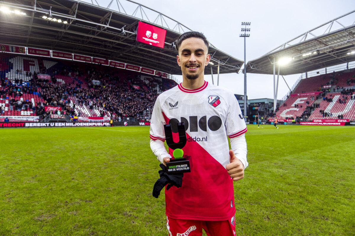 Uitblinker van de wedstrijd, Othmane Boussaid. Foto: website FC Utrecht