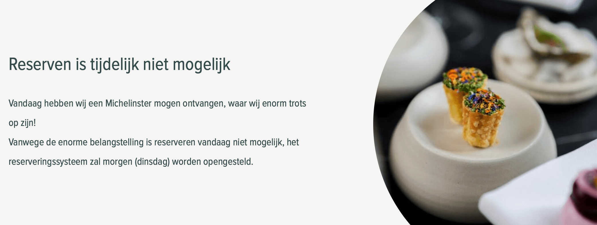 Tekst op de website van Maeve, vanavond