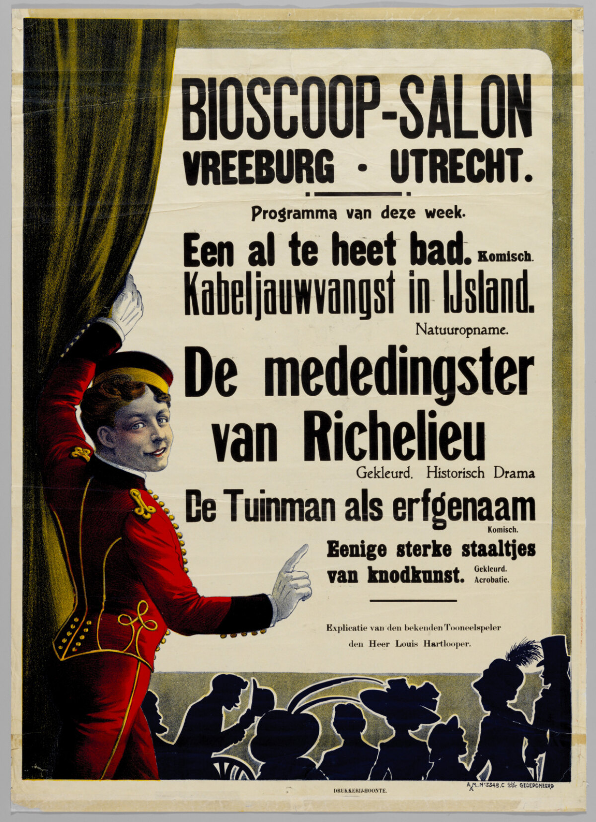Drie affiches van Bioscoop-Salon Vreeburg