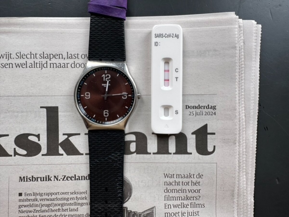 Diks coronatest: positief. Foto: DB