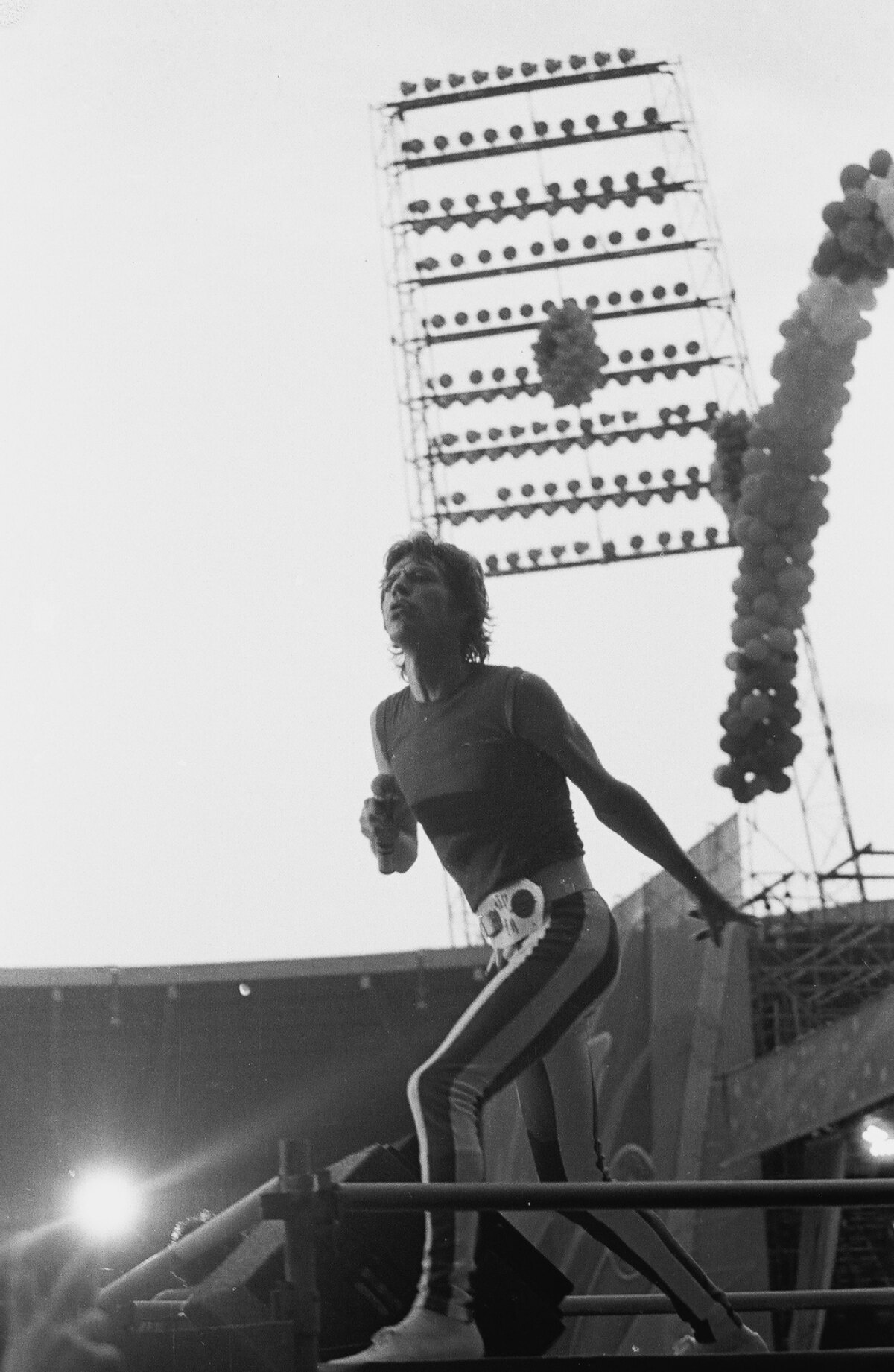Mick Jagger in de Kuip (1982). Foto: Jeroen Wielaert