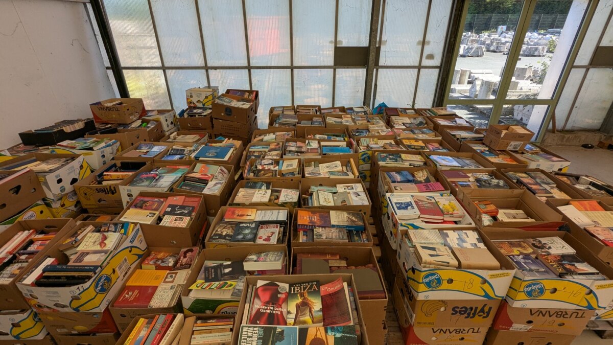 Er is reeds een ruim aanbod van gedoneerde boeken. Foto: JvSL