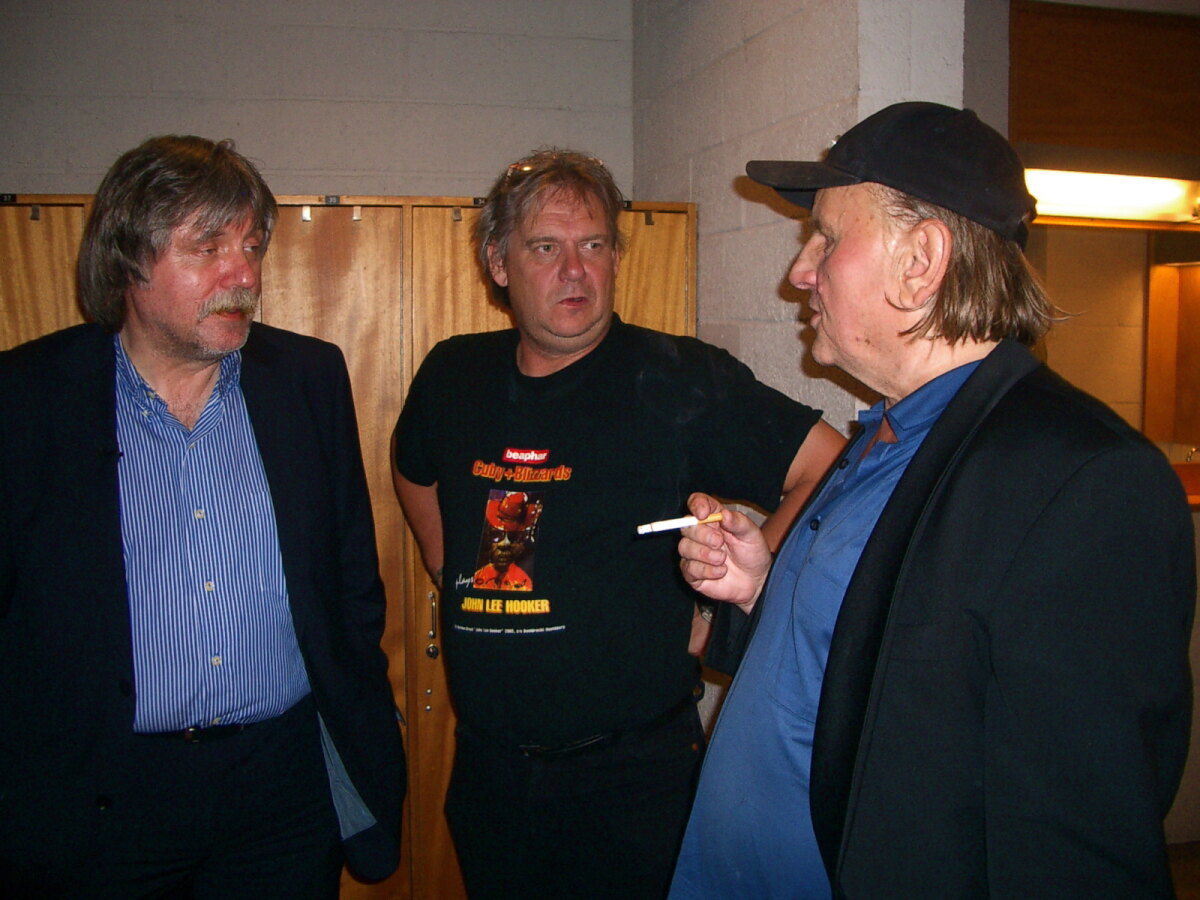 Johan Derksen, Jeroen Wielaert en Harry Muskee in 2007. Foto: Ton van den Berg
