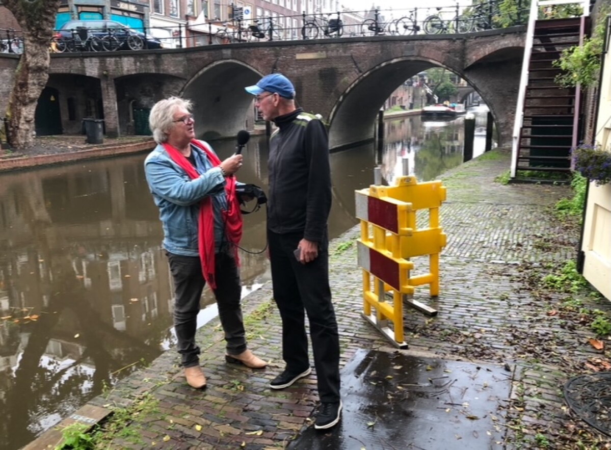 Met Kees Wennekendonk op de Oudegracht. Foto: coll. Wielaert