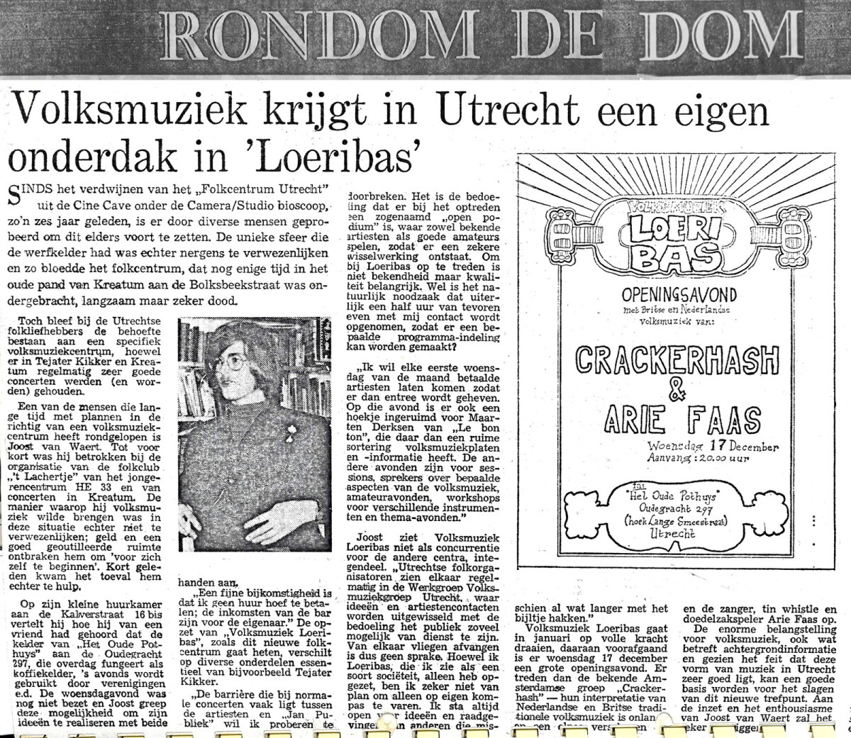 Artikel in het Nieuw Utrechts Dagblad.