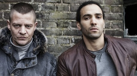 Gouden Kalf-winnaars Marwan Kenzari (rechts) en Tygo Gernandt  zijn samen te zien in de thriller Bloedlink. Foto: NFF