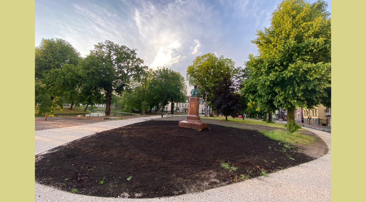 Het nieuwe parkje van burgemeester Reiger, juni 2021. Foto: Jim Terlingen 