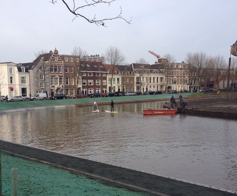 De eerste bootjes op de nieuwe singel. Foto: W.Geijssen