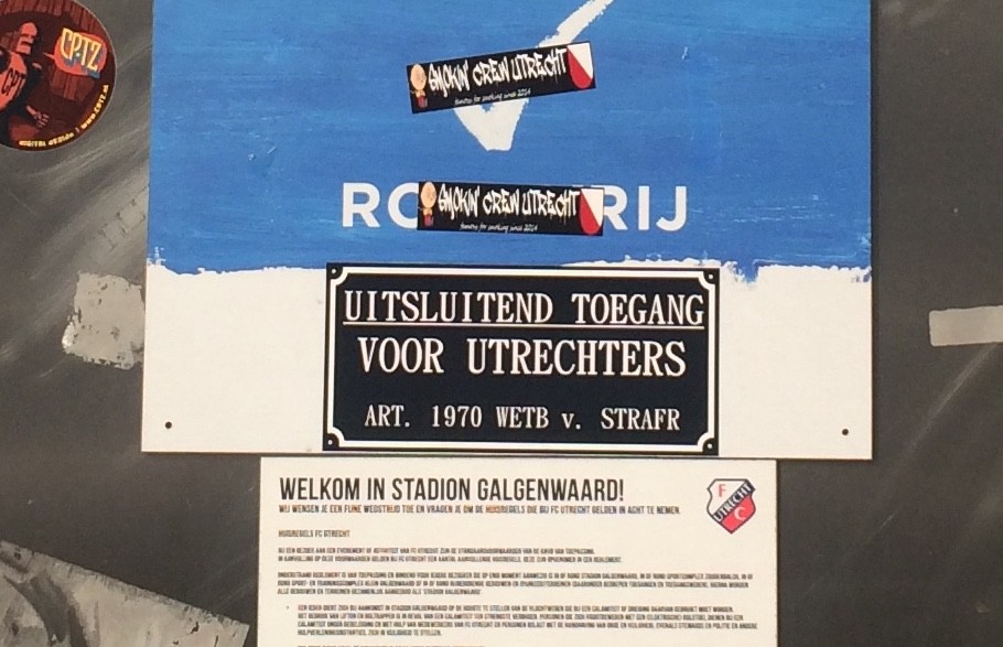 Toegangspoort 'West Y-Z' bij stadion Galgenwaard. Foto: Jim Terlingen