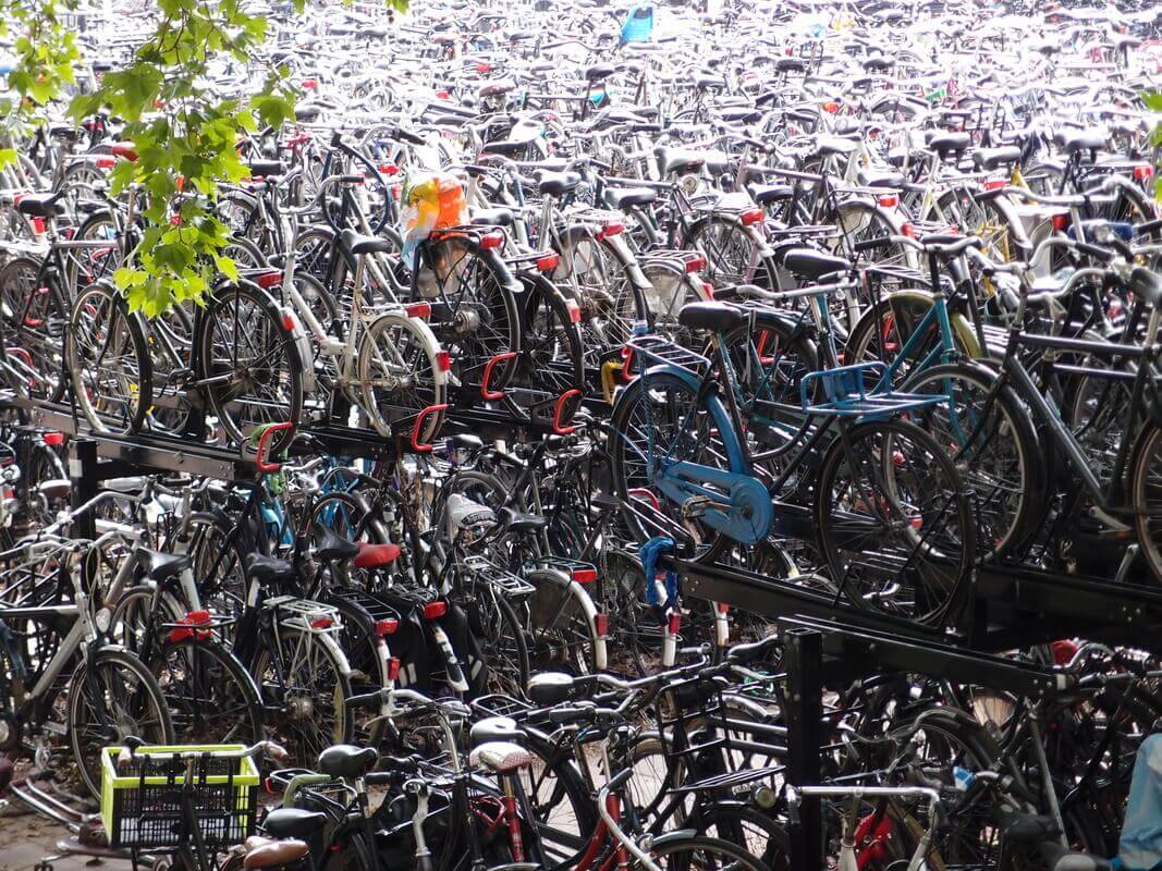 Het Smakkelaarsveld is één grote fietsenzee. Foto: Nieuws030