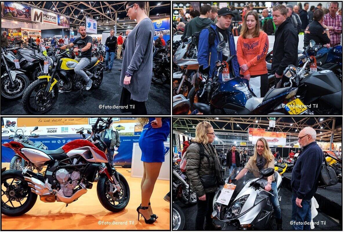 Vrouwen waren er ook op de Motorbeurs. Foto's: Gerard Til
