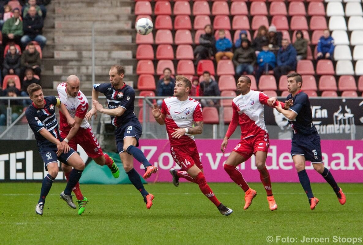 Van links naar recht: Peters, Boymans, Letschert, Van der Struijk, Haller en Wuytens. Foto: Jeroen Stoops