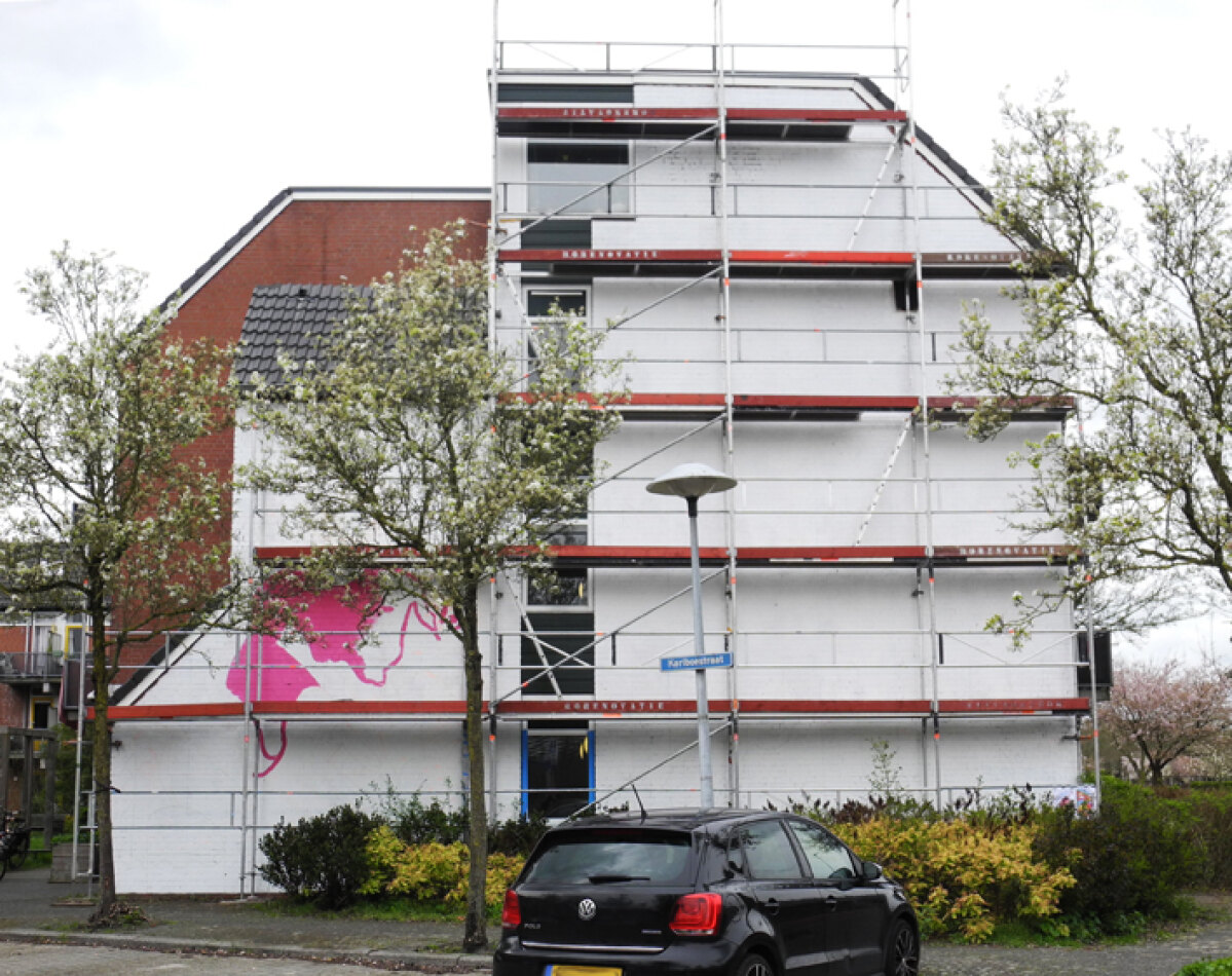 Toen de muur nog 'smetteloos' was. Foto: Joost van Waert