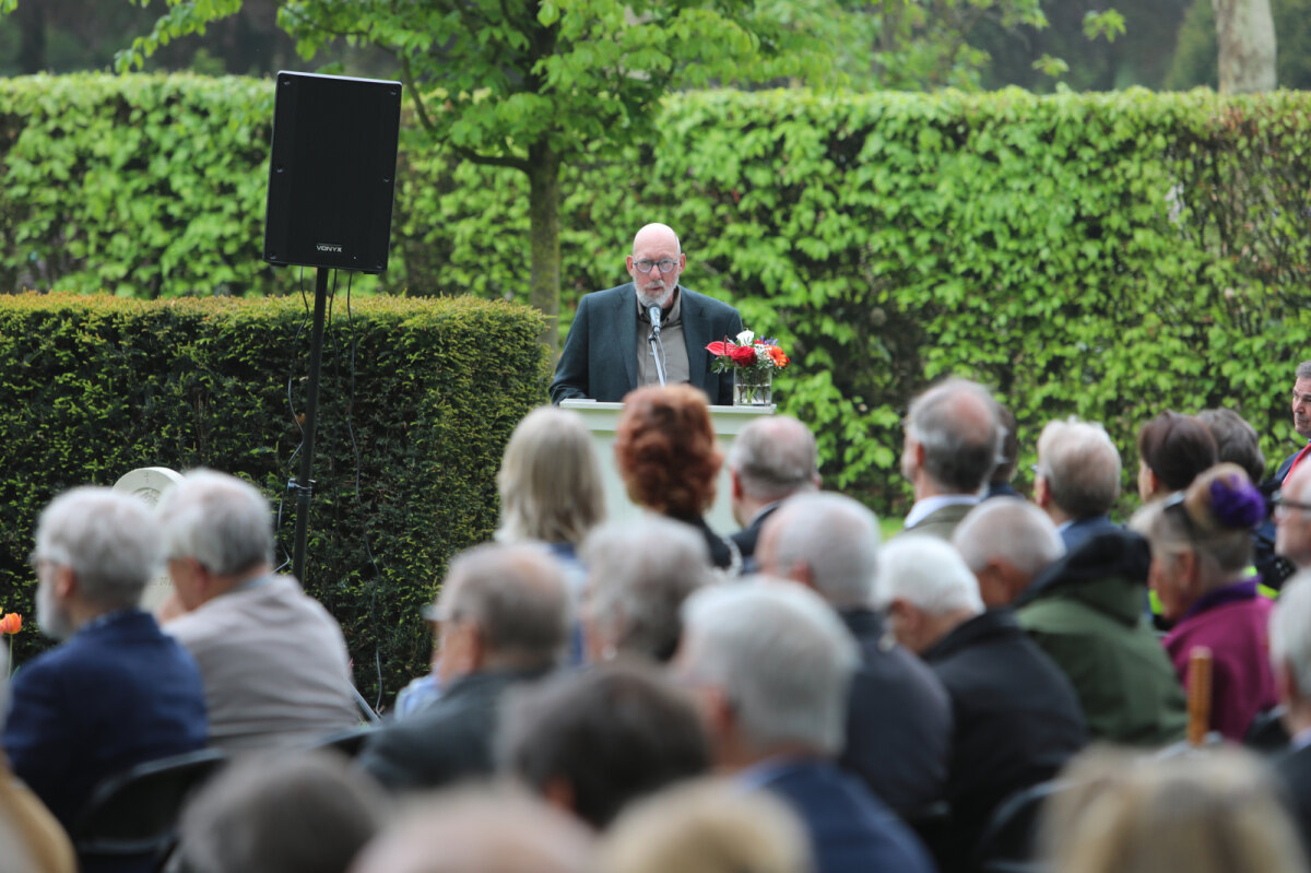 Willem Spee tijdens zijn toespraak. Foto: Ton van den Berg