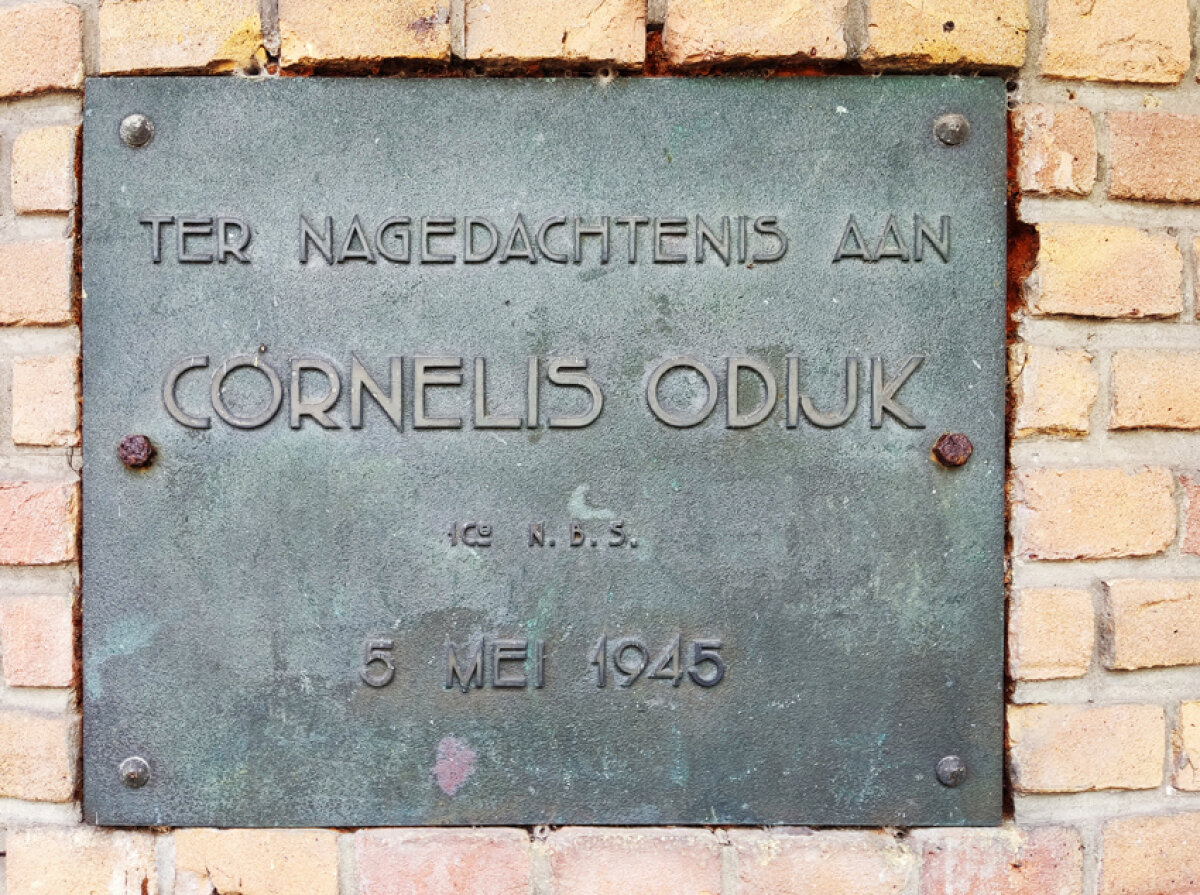 De plaquette voor Odijk aan de Van Hoornekade 6.