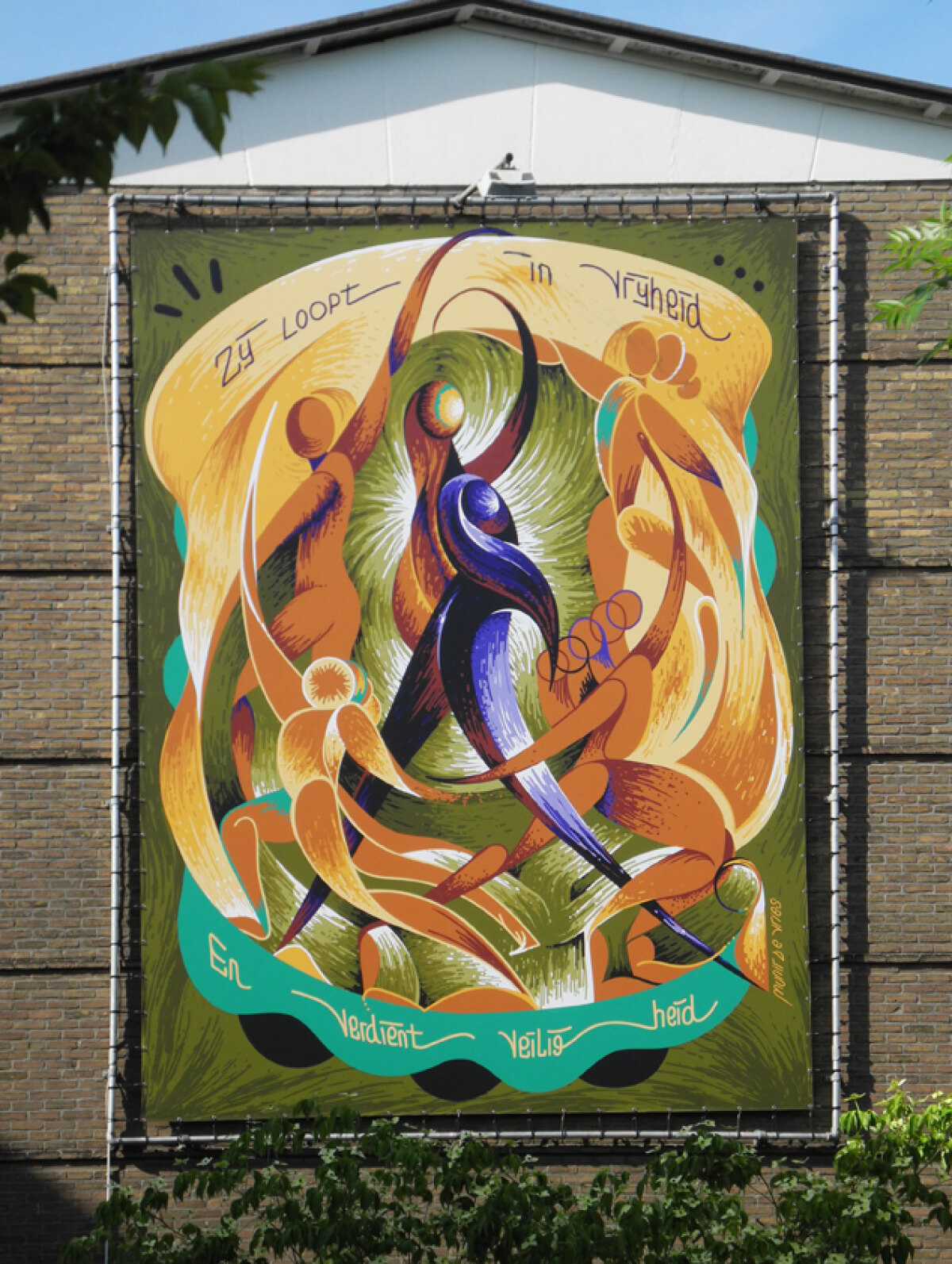 Het kunstwerk van Munir de Vries. Foto: Joost van Waert