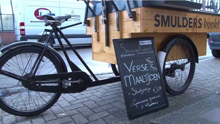 De fietskar van Shamida Smulders. Foto: Massa