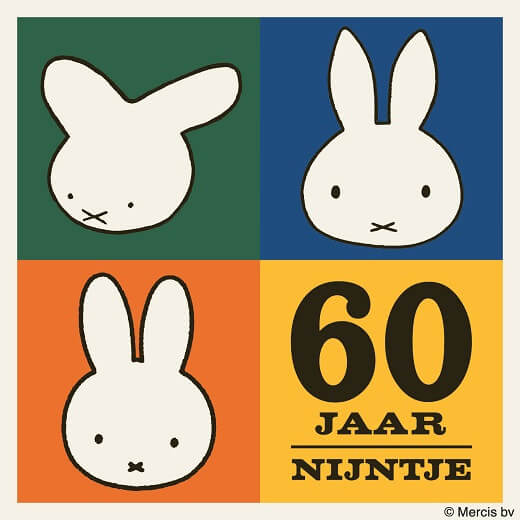 Het logo van 60 jaar nijntje. Foto: Mercis bv