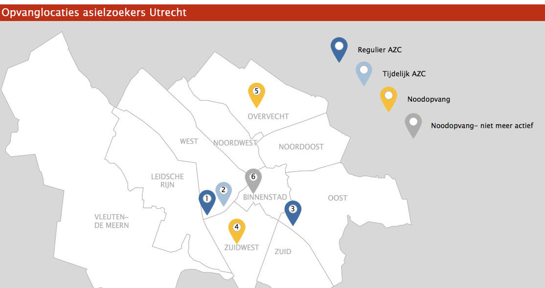 Overzicht locaties, Illustratie gemeente Utrecht