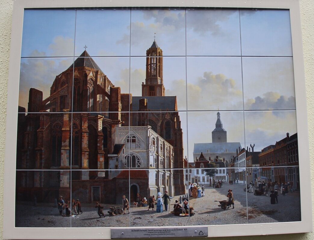  De afbeelding op de muur van de Voetiusstraat. Foto: W. Geijssen