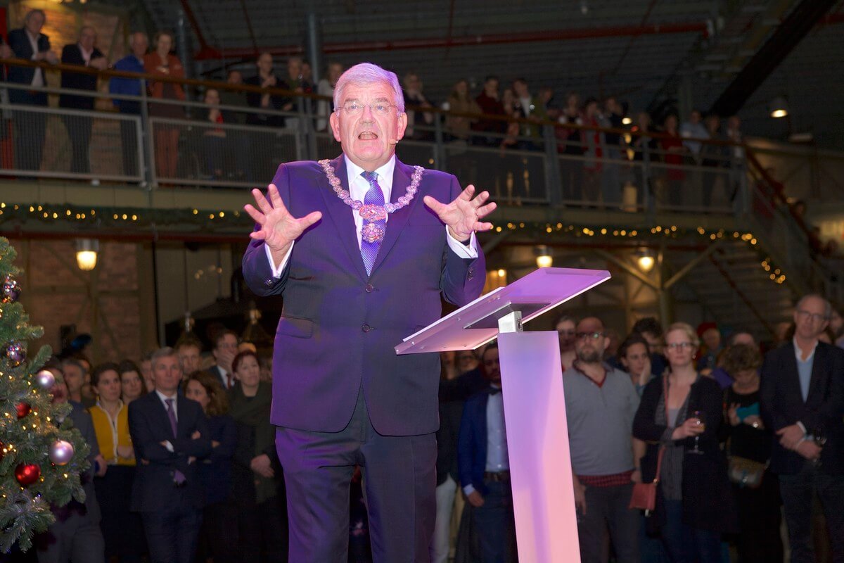 Jan van Zanen in het Spoorwegmuseum. Foto: Ton van den Berg