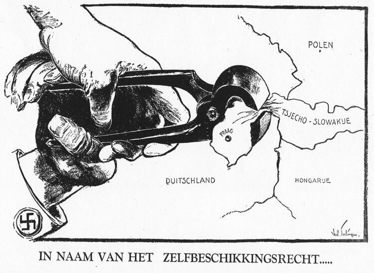 Tekening voor de Volkskrant, 14-9-1938